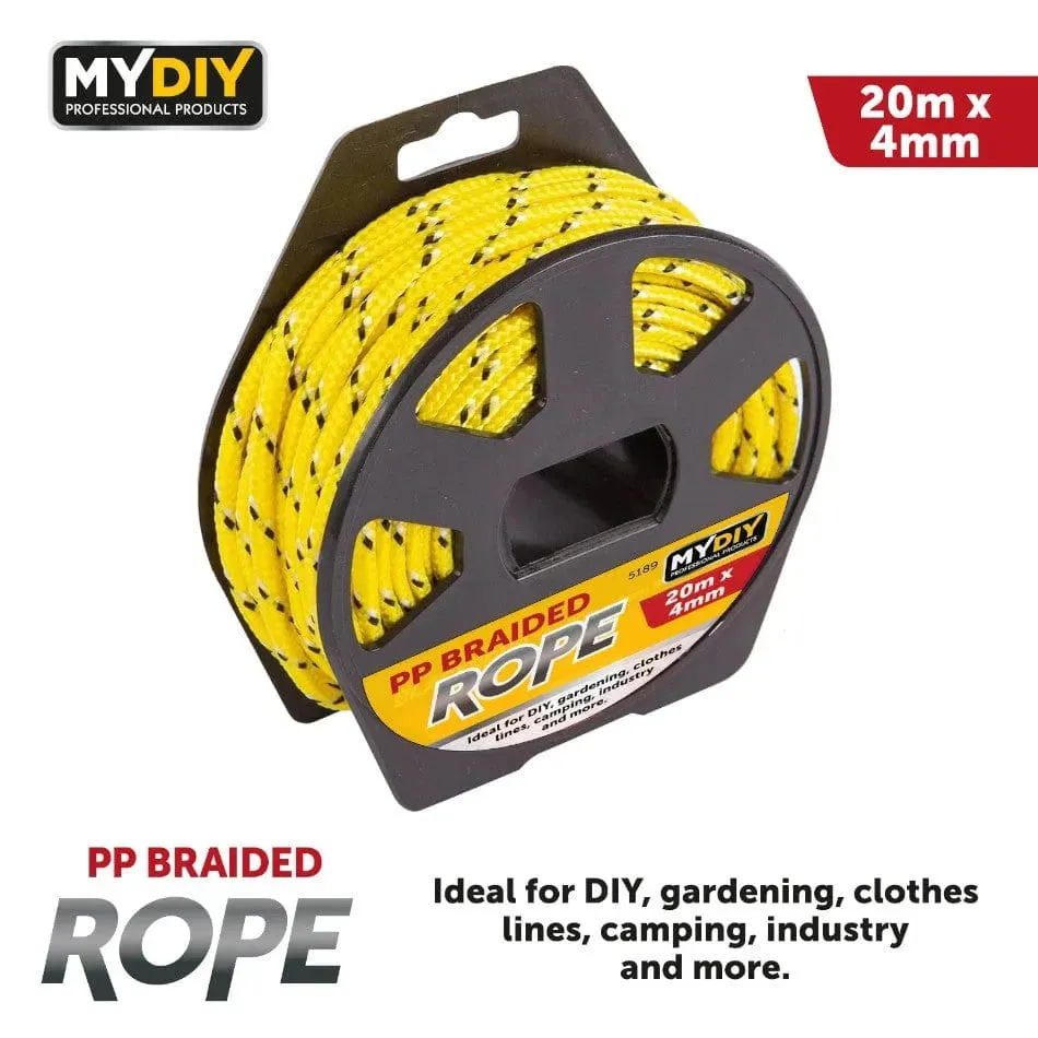 20M Polypropylene Braided Rope Multipurpose Camping DIY Gardening Clothes Lines