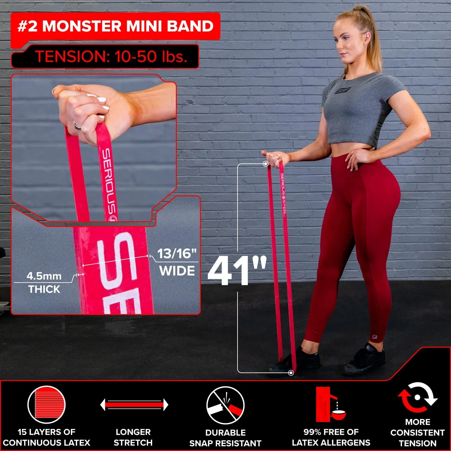 41" Average Resistance Band (50-120 lbs)