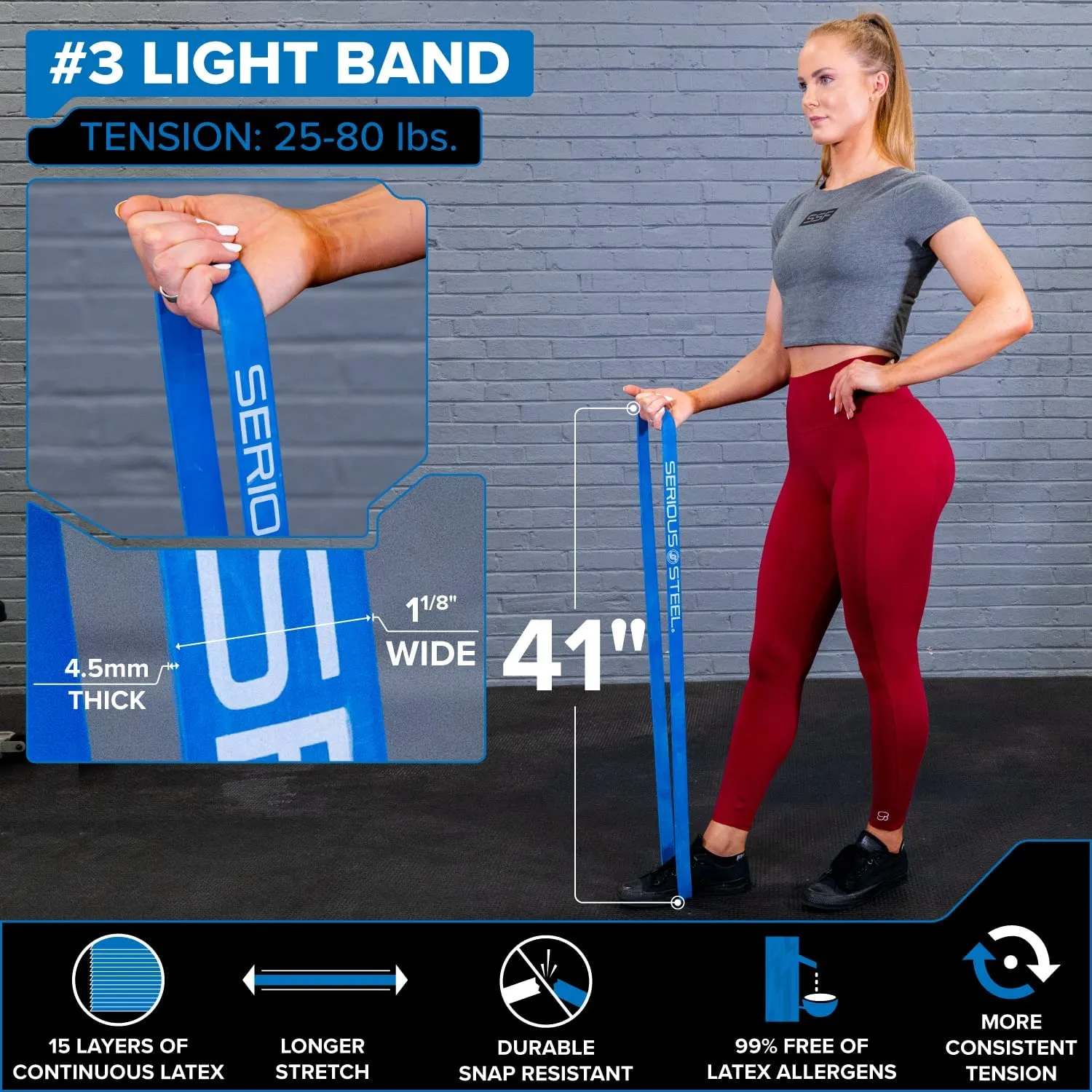 41" Average Resistance Band (50-120 lbs)