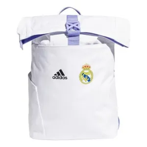 adidas Real Madrid Printing Large Capacity Backpack Unisex White / Purple, white