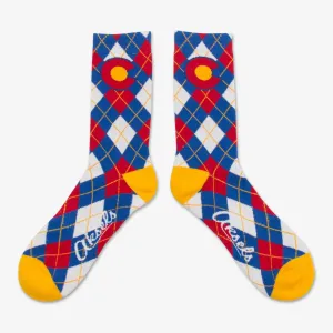 Argyle Men's & Women's Colorado Flag Crew Socks