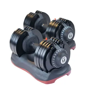 Body-Solid Adjustable Dumbbells Pair – 11 to 66 lbs. with Optional Stand SDBX132