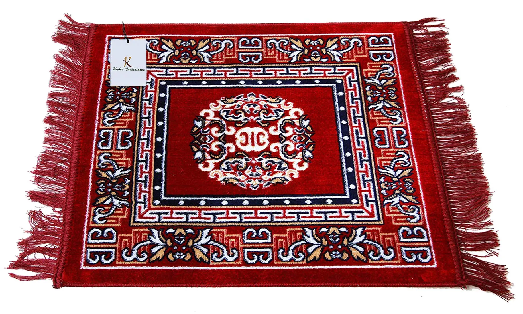 Kuber Industries Rug (Red, Velvet, Standard, Pack of 1)