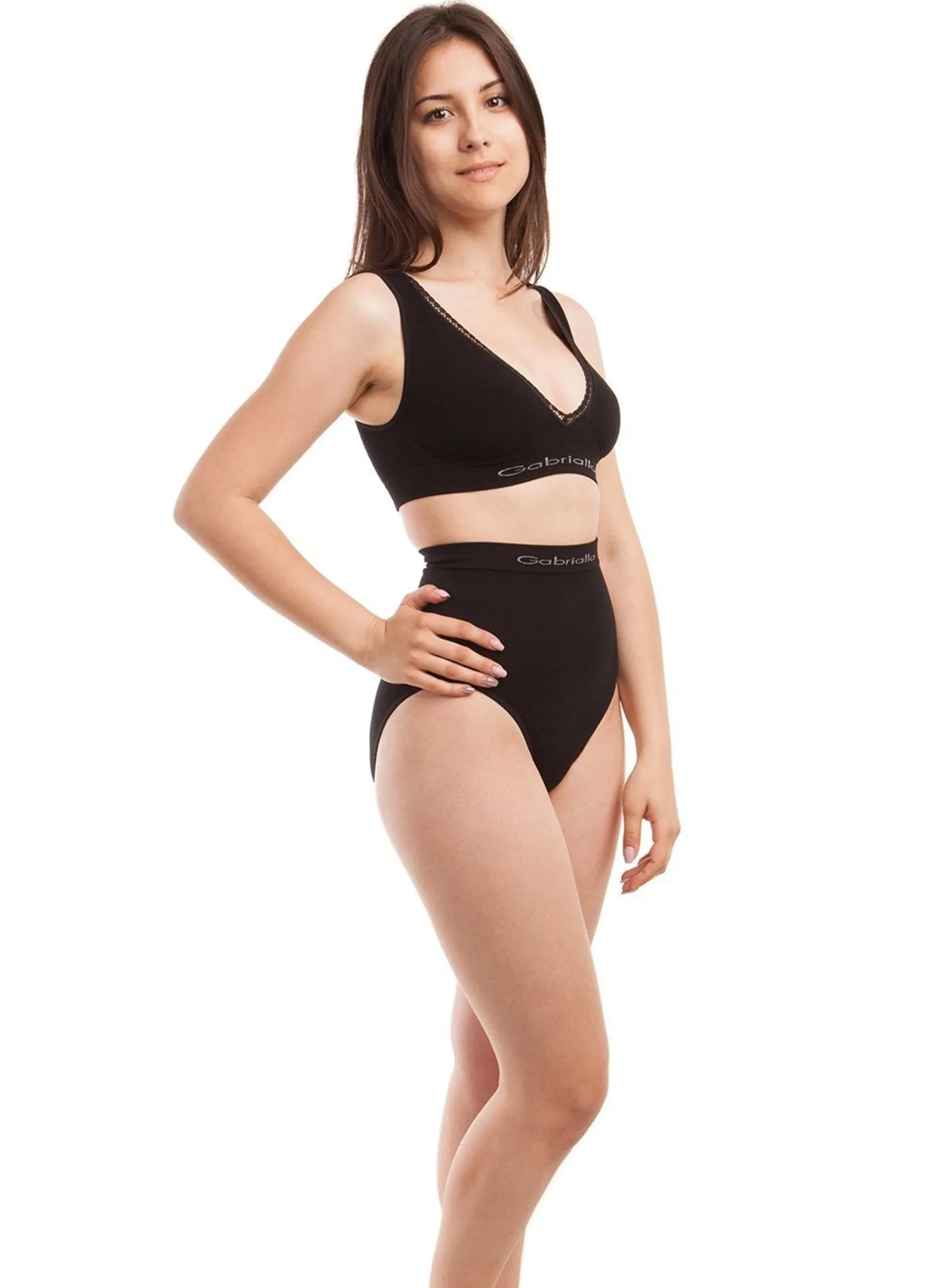 Milk-Fiber Sleeping Athletic Seamless Bra - Black