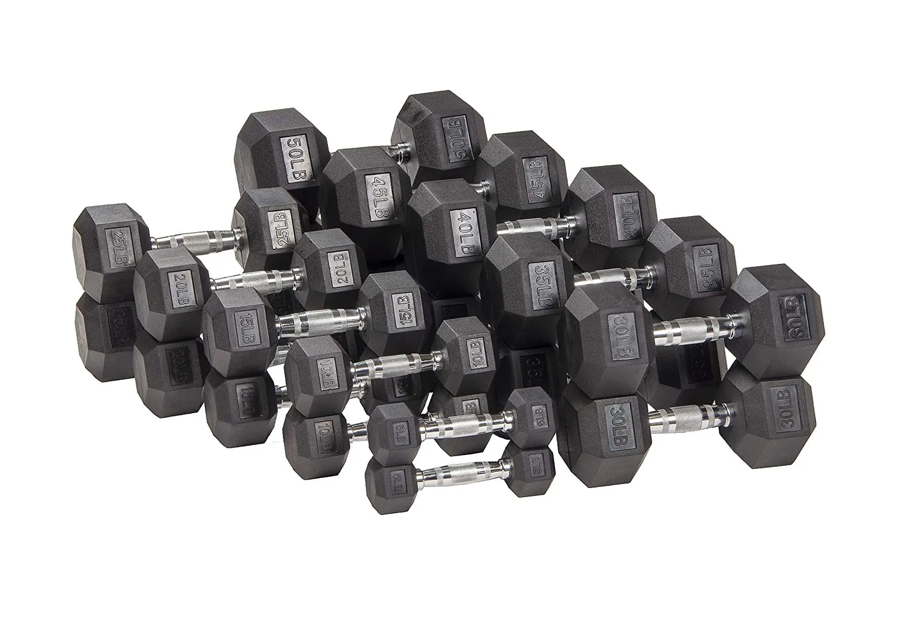 NEW Individual Rubber Hex Dumbbells Commercial Grade (Not Residential Grade)