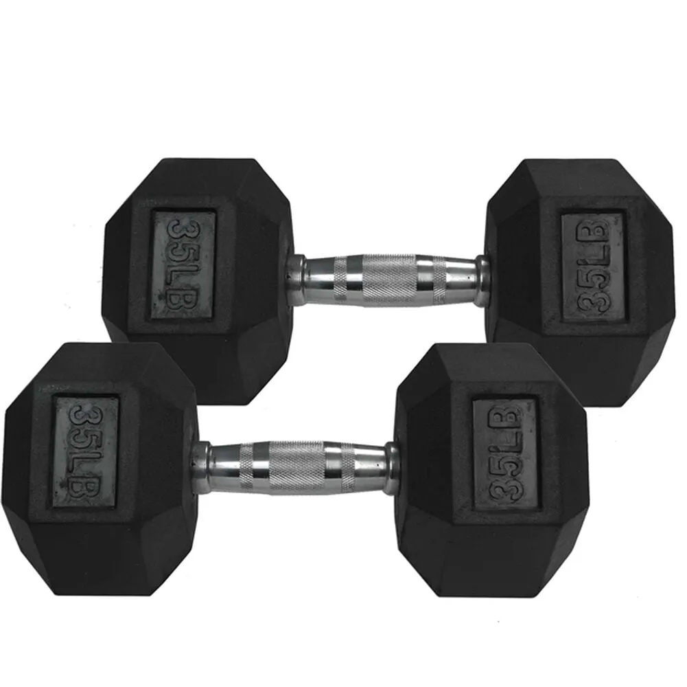 NEW Individual Rubber Hex Dumbbells Commercial Grade (Not Residential Grade)