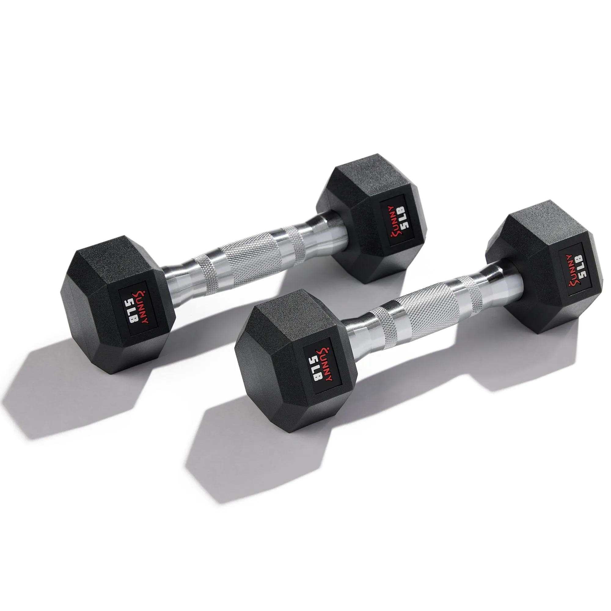 Premium Hex Style Dumbbells 5 - 50 LBS | Sunny Strength™