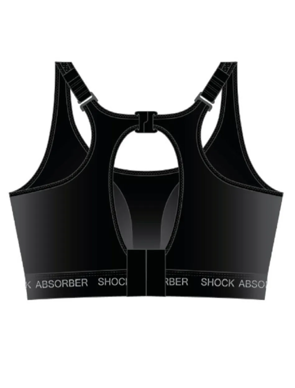 Shock Absorber Ultimate Run Padded Sports Bra, Black | High Impact Shock Absorber Sports Bra Black