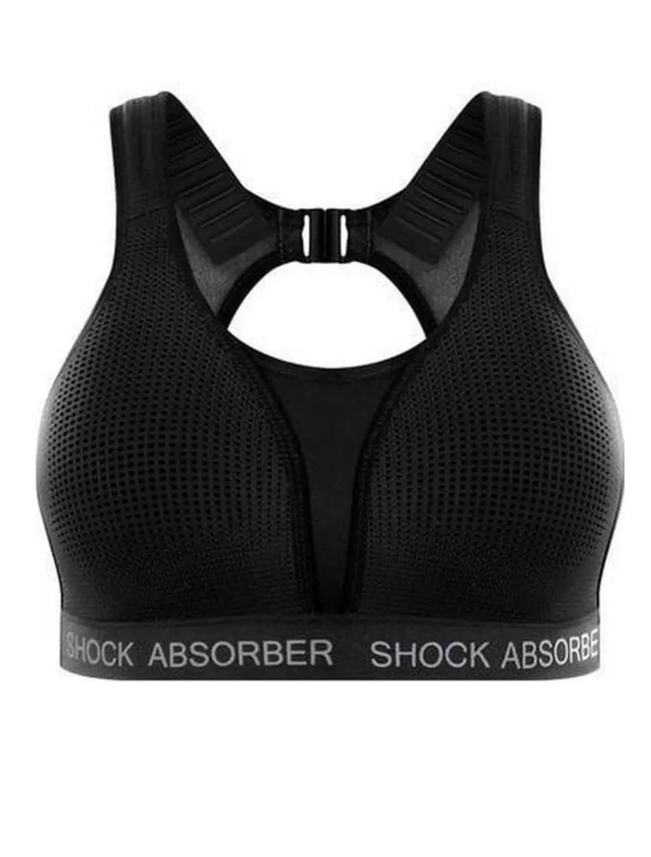 Shock Absorber Ultimate Run Padded Sports Bra, Black | High Impact Shock Absorber Sports Bra Black