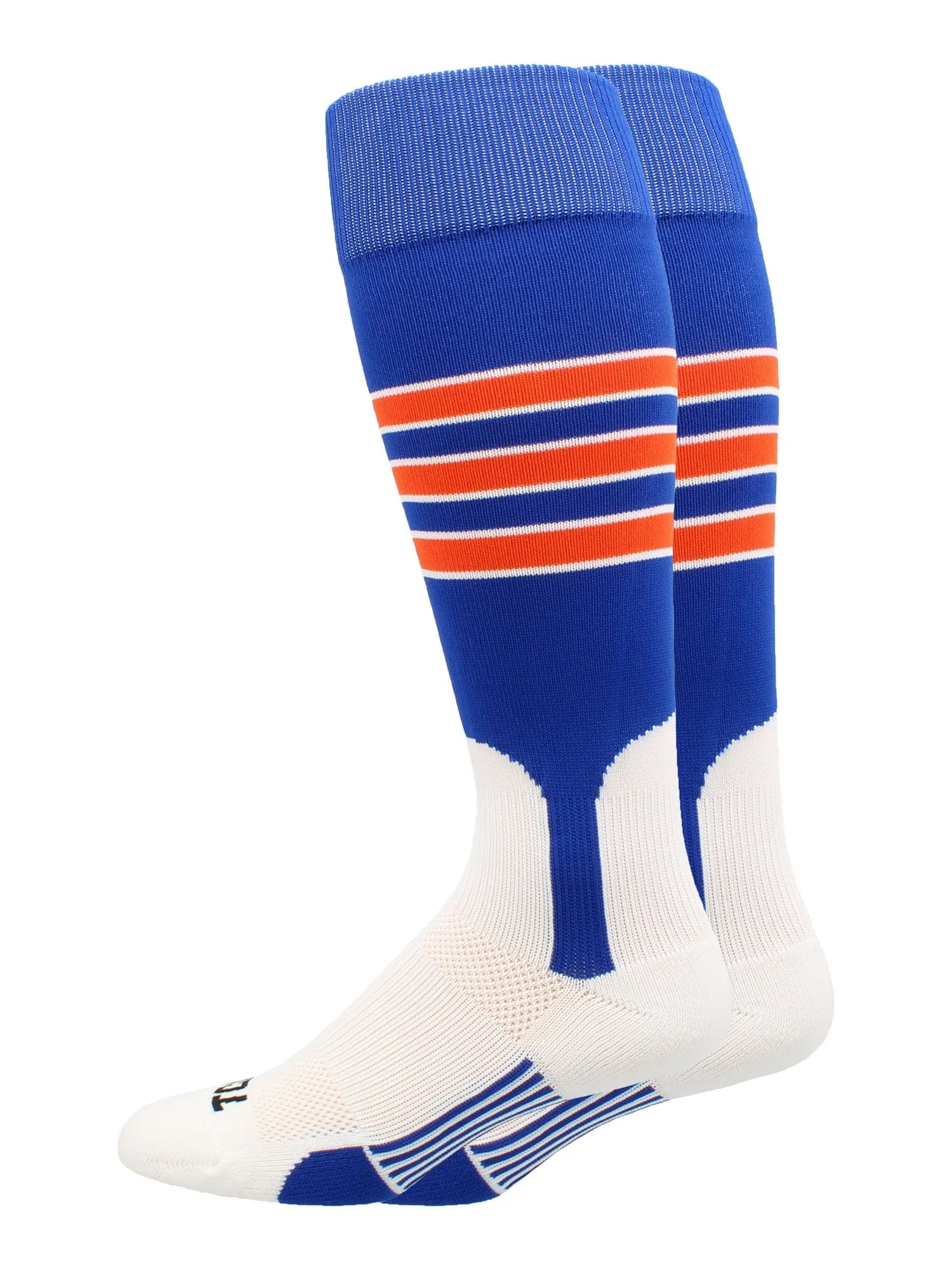 TCK Baseball Stirrup Socks with Stripes Pattern D