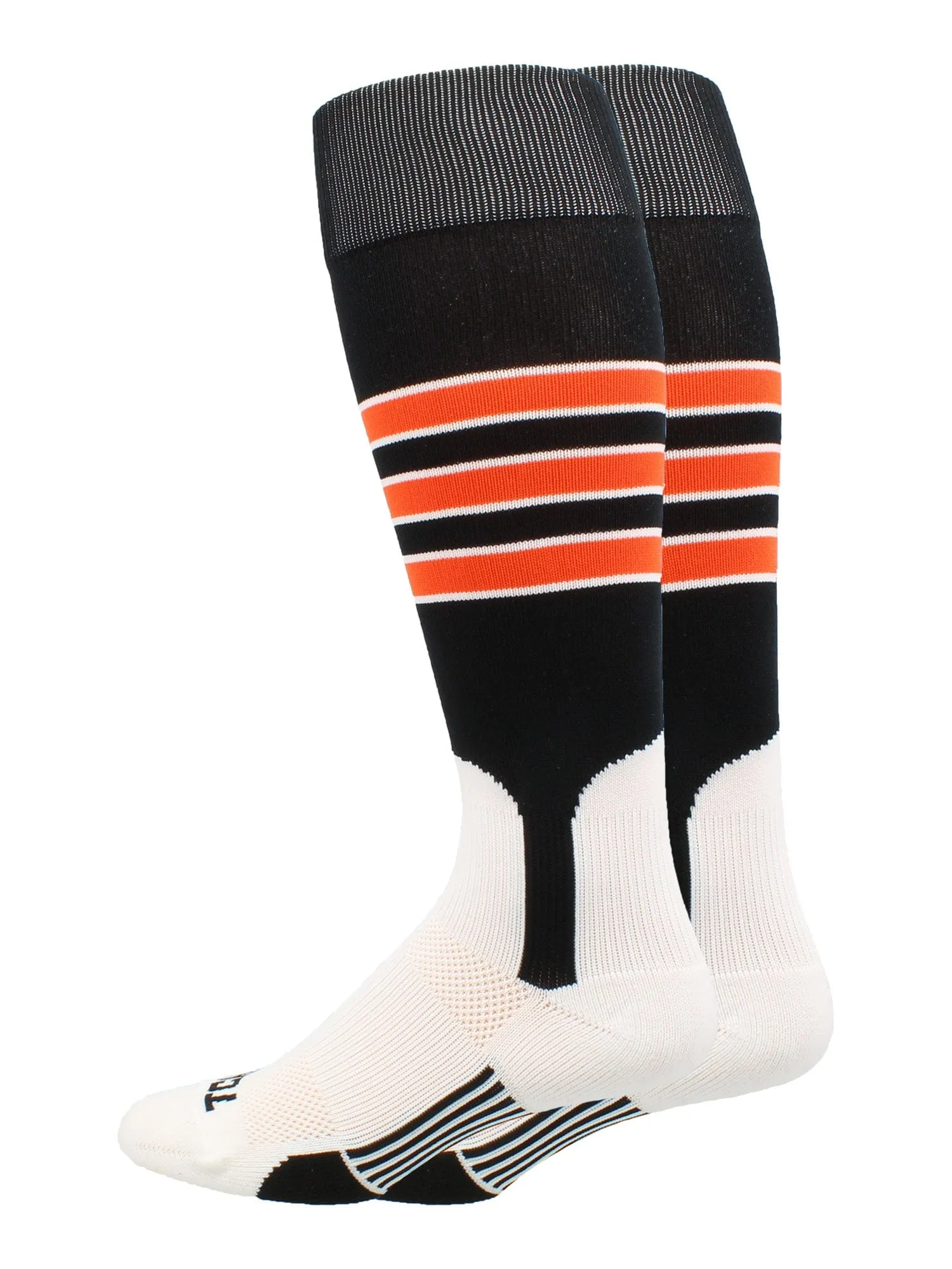 TCK Baseball Stirrup Socks with Stripes Pattern D