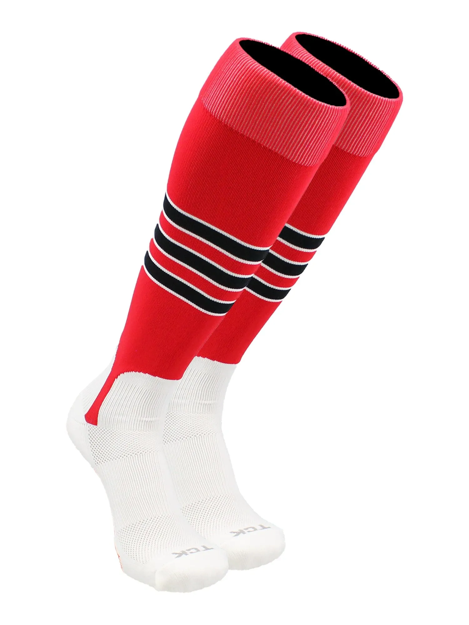 TCK Baseball Stirrup Socks with Stripes Pattern D