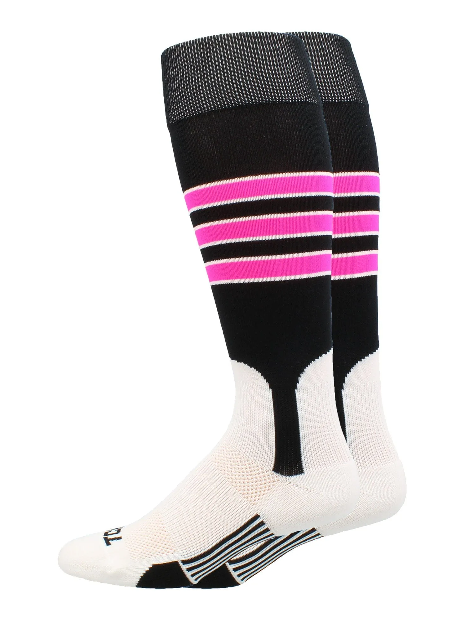 TCK Baseball Stirrup Socks with Stripes Pattern D