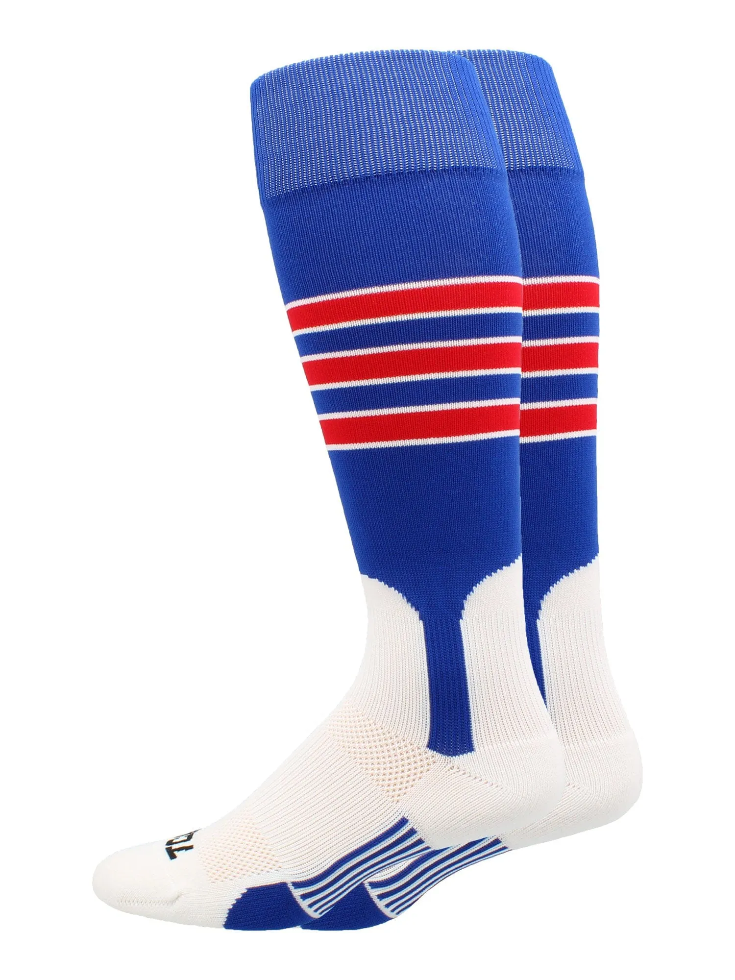 TCK Baseball Stirrup Socks with Stripes Pattern D