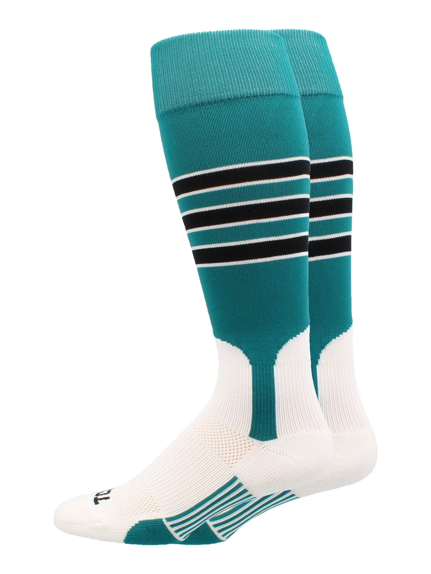 TCK Baseball Stirrup Socks with Stripes Pattern D