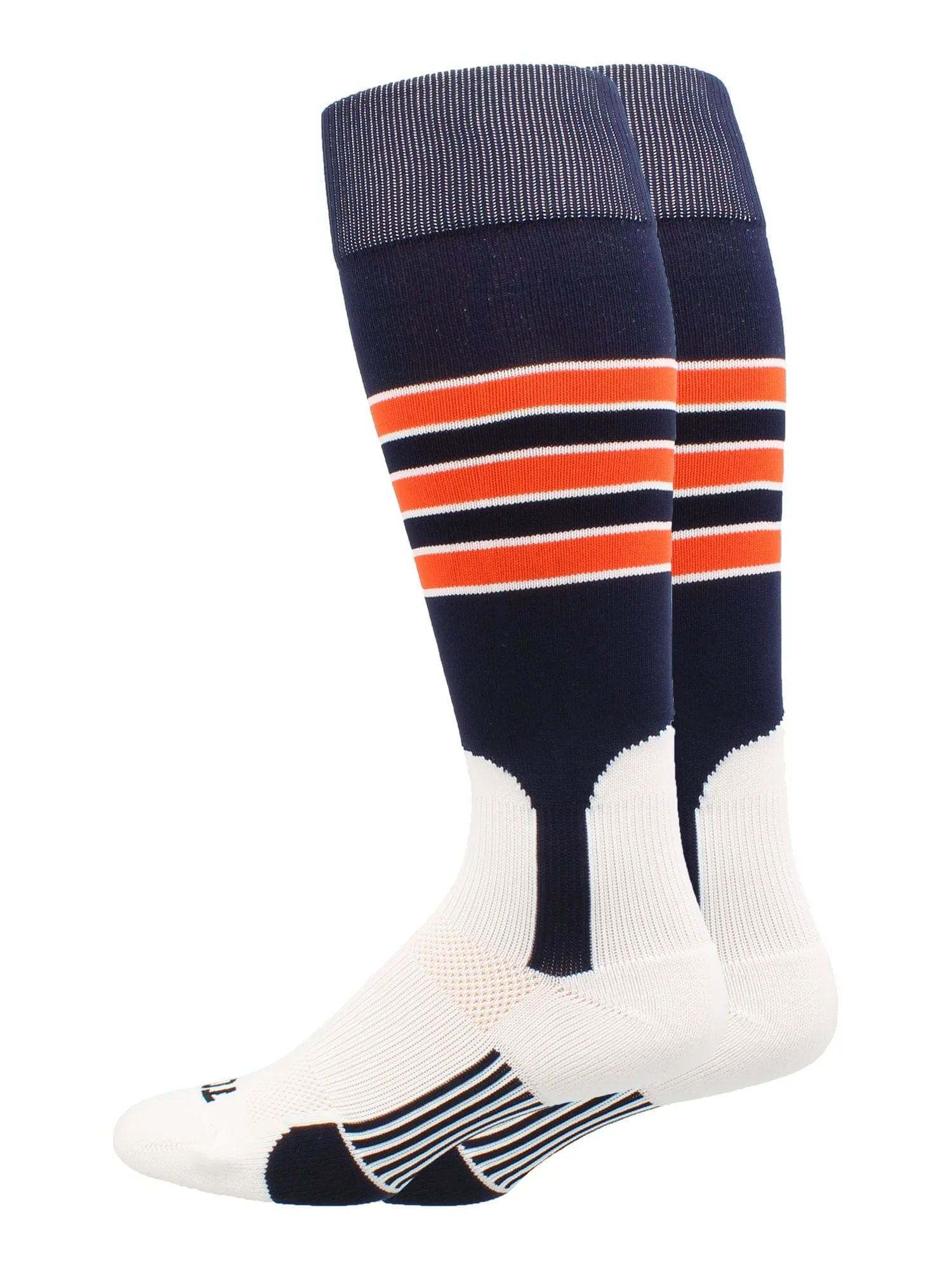 TCK Baseball Stirrup Socks with Stripes Pattern D