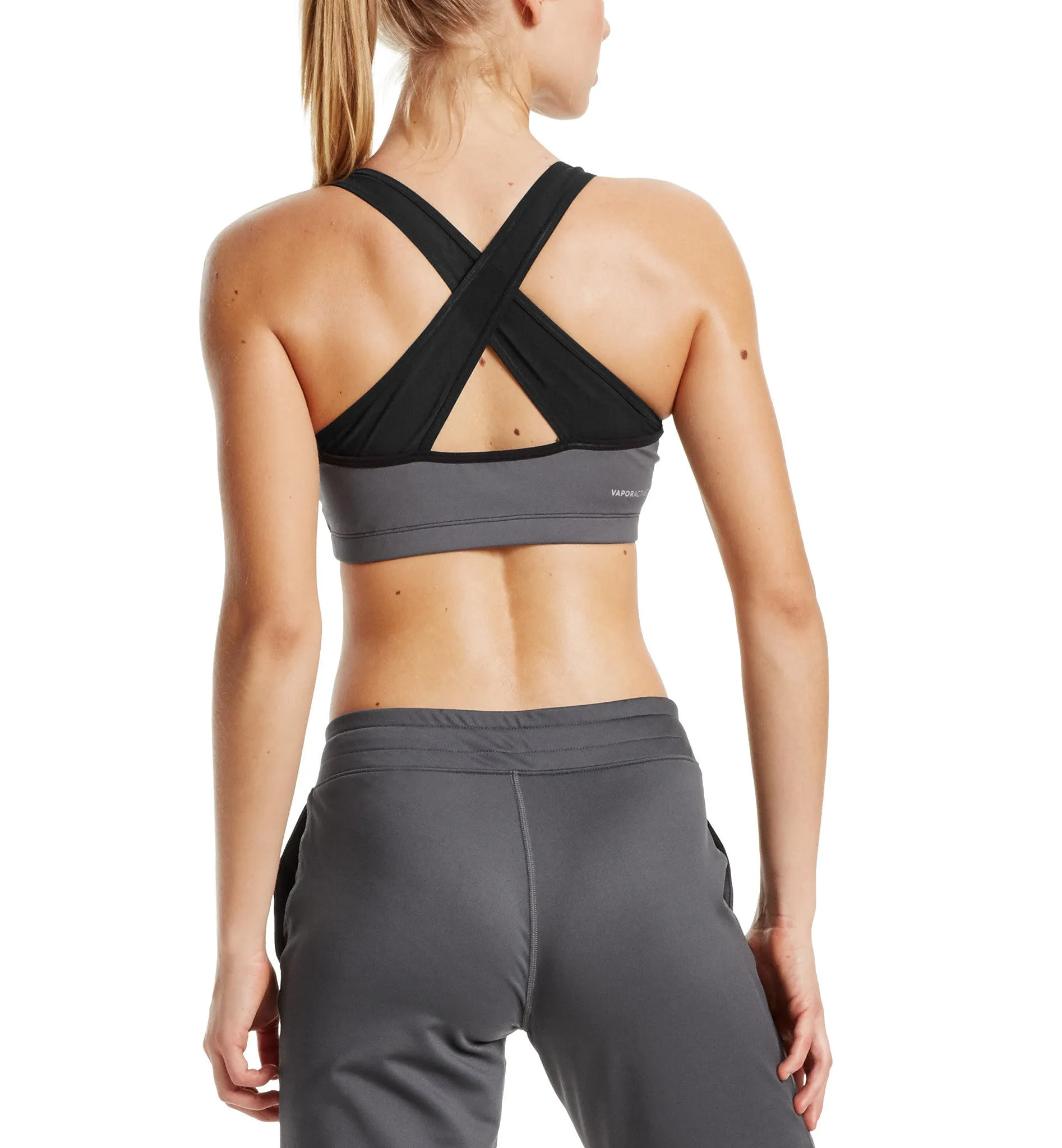 VaporActive Celsius Crossback Medium Impact Sports Bra | Moonless Night / Iron Gate