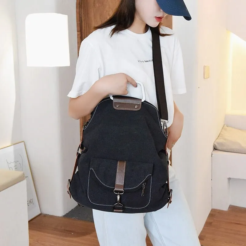 Women Large Capacity Canvas Backpacks