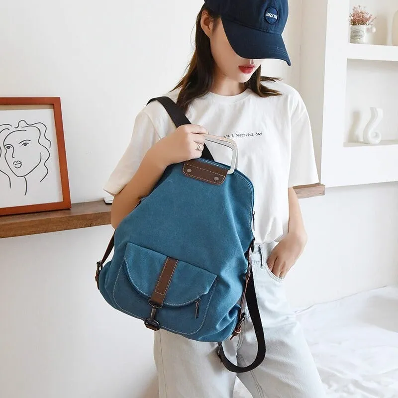 Women Large Capacity Canvas Backpacks